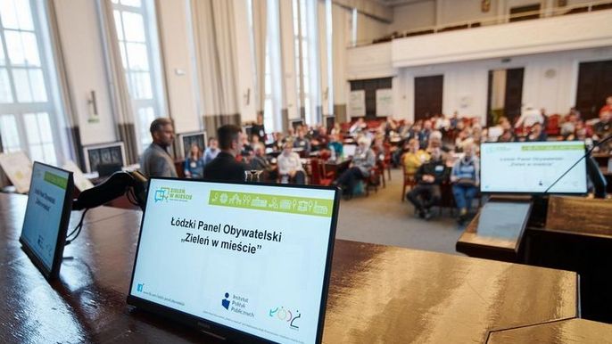 Pierwsze spotkanie w ramach Łódzkiego Ppanelu Obywatelskiego odbyło się na dużej sali obrad UMŁ, kolejne będą przeniesione do Internetu. , fot. Archiwum UMŁ 