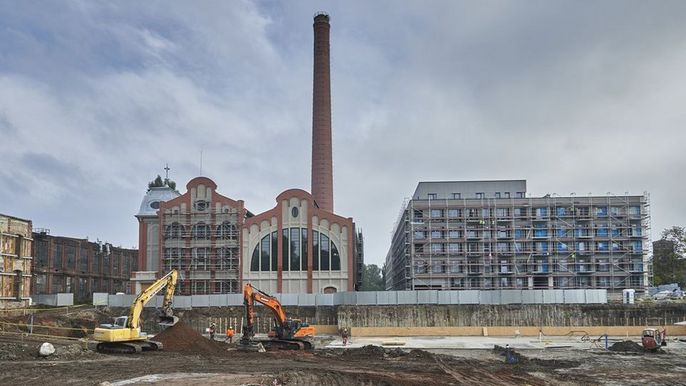 Na terenie pofabrycznego kompleksu Karola Scheiblera rozpoczęła się budowa Fuzji , fot. Radosław Jóźwiak / UMŁ 